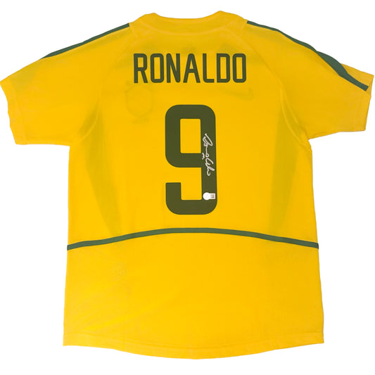 Ronaldo Nazario Brazil Signed Home Jersey (2002)